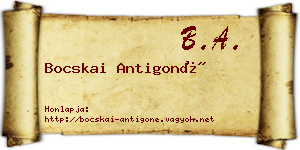 Bocskai Antigoné névjegykártya